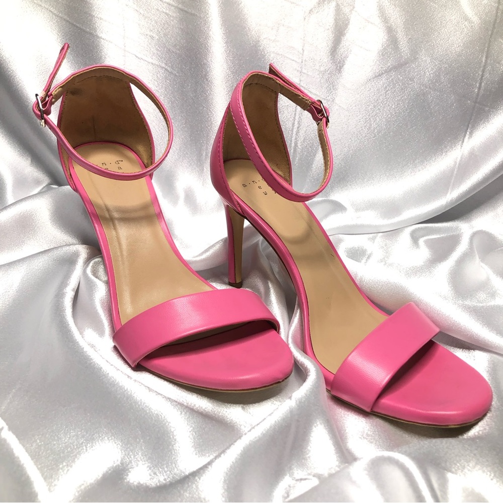 A New Day Pink Strappy ankle heels